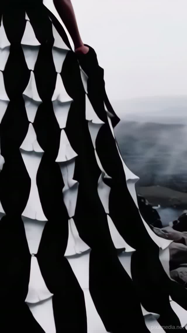 Silk on Volcanic Wind - Fashion & Beauty AI stock